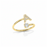 Anel Encantador com Inicial Personalizada