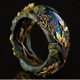 Anel Terra Banhado a Ouro Elegante