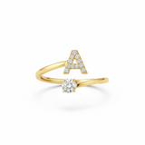 Anel Encantador com Inicial Personalizada