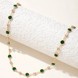 Colar em Corrente de Esmeralda Mayfair