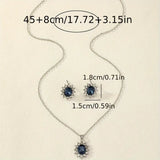 Conjunto de Joias de Safira Brilhante