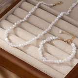 Conjunto de Colar e Pulseira de Pérola Barroca