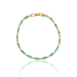 Pulseira Dourada Turquesa Deslumbrante
