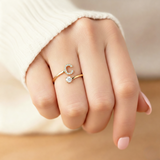 Anel Encantador com Inicial Personalizada