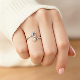 Anel Encantador com Inicial Personalizada