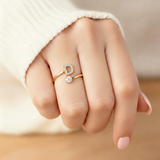 Anel Encantador com Inicial Personalizada
