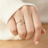 Anel Encantador com Inicial Personalizada