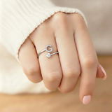Anel Encantador com Inicial Personalizada