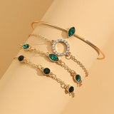 Conjunto de Pulseiras de Esmeralda Champs