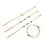 Conjunto de Pulseiras de Esmeralda Champs