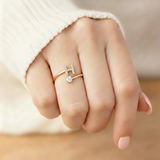 Anel Encantador com Inicial Personalizada