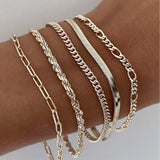 Conjunto Luxo de Pulseiras em Camadas