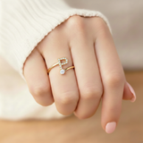 Anel Encantador com Inicial Personalizada