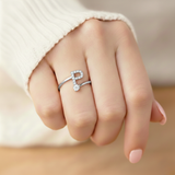 Anel Encantador com Inicial Personalizada