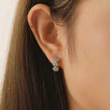 Brincos Chiques de Turquesa Azul