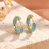 Brincos Chiques de Turquesa Azul