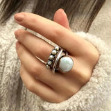 Conjunto de Anéis de Pérola para Empilhar