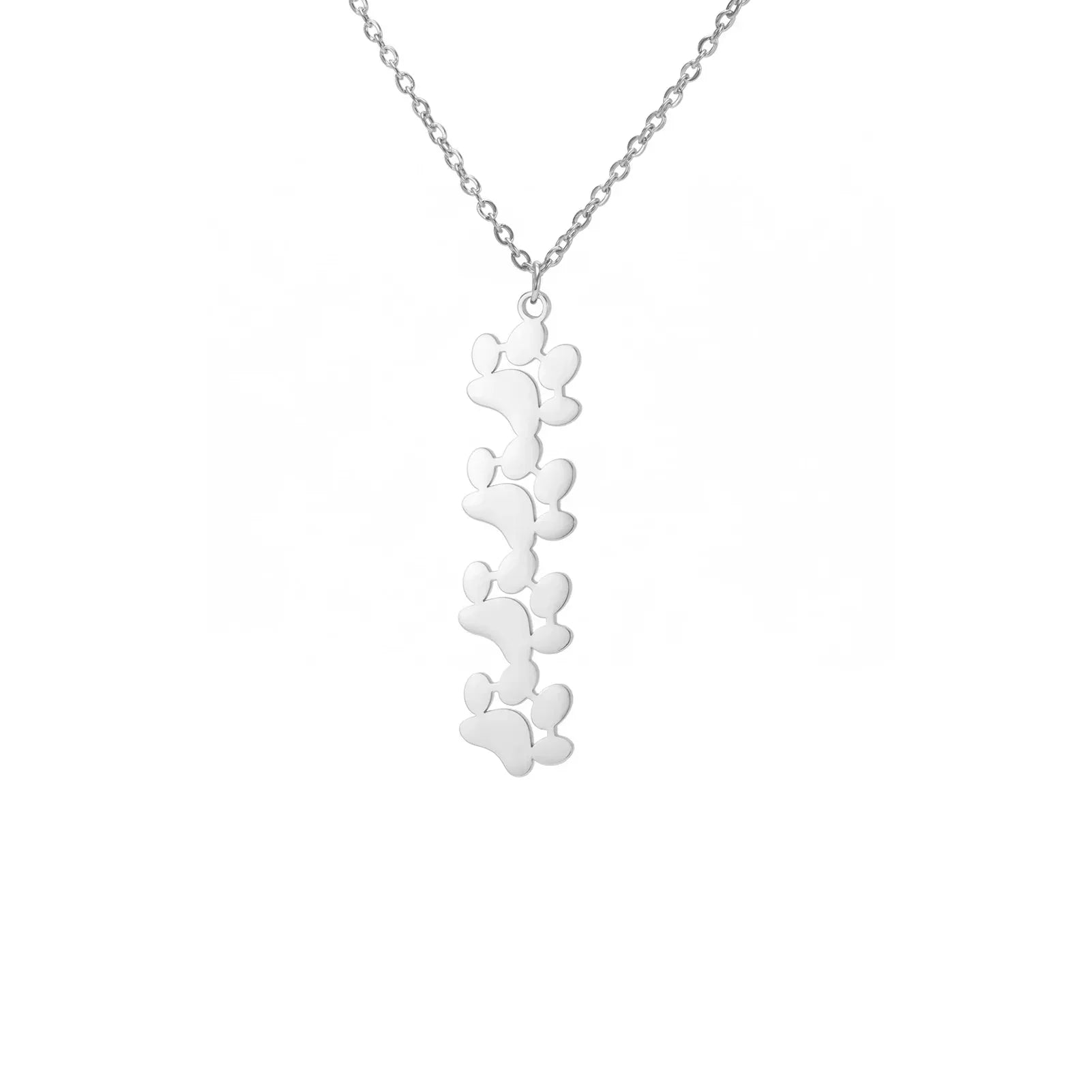 Colar Elegante em Aço Inoxidável com Pata