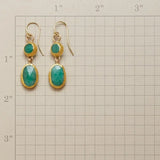 Brincos de Ouro Turquesa Artesanais Atemporais