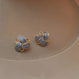 Brincos Elegantes Vintage em Esmalte Roxo