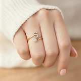 Anel Encantador com Inicial Personalizada