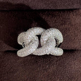 Anel de Prata com Zircão Infinito Elegante