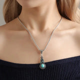 Conjunto Elegante de Colar e Brincos em Turquesa