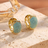 Brincos Chiques de Turquesa Azul