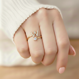 Anel Encantador com Inicial Personalizada
