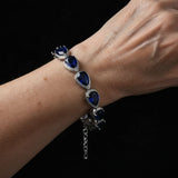 Pulseira Torcida de Safira Glamourosa