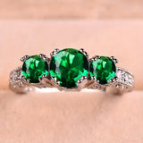 Anel Verde de Esmeralda Mayfair