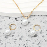 Conjunto de Colar de Pérola Graciosa Elegante