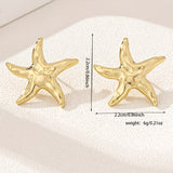 Brincos Estrela do Mar Dourados