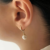 Conjunto de Colar de Pérola Graciosa Elegante