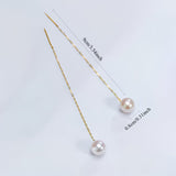 Brincos de Pérola com Franjas Longas