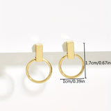 Brincos Barra Circular Minimalista
