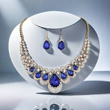 Conjunto de Joias de Safira e Ouro