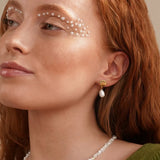 Brincos de Pérola Dourada