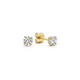 Conjunto de Brincos de Diamante Dourado Elegante