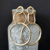 Brincos Argola Vintage Dourados e Leves
