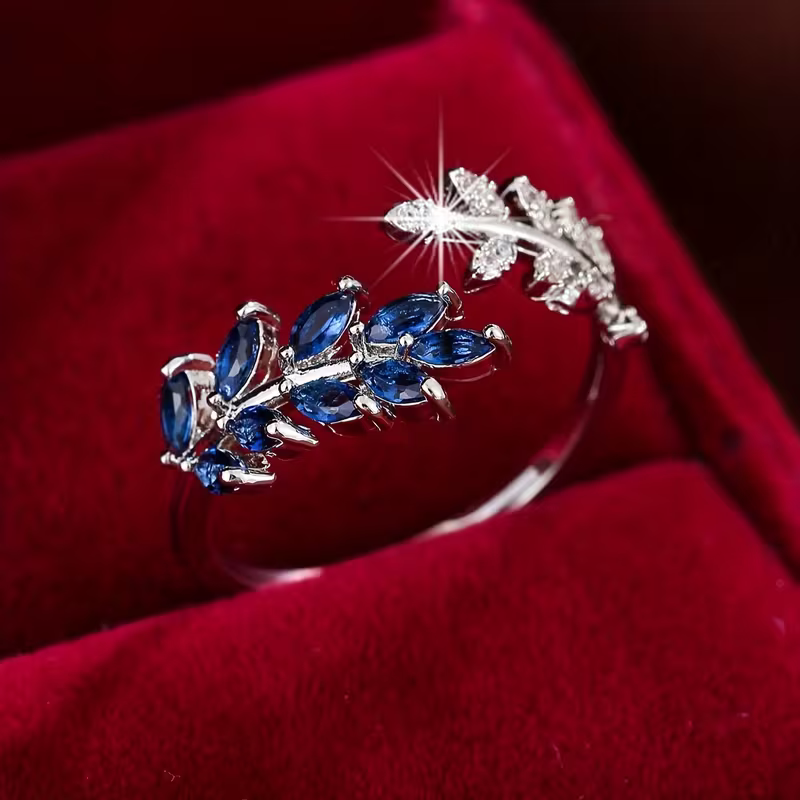 Anel Clássico de Folha