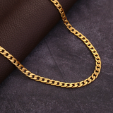 Colar Minimalista em Corrente Curb Dourada