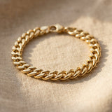 Pulseira Cubana Dourada Atemporal