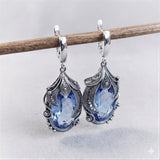 Brincos Pendentes de Cristal Azul