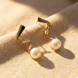 Conjunto de Colar de Pérola Zig Zag Beleza