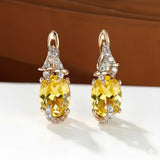 Deslumbrantes Brincos de Ouro com Safira