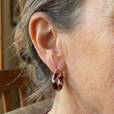Os Brincos Argola Bordeaux Reais